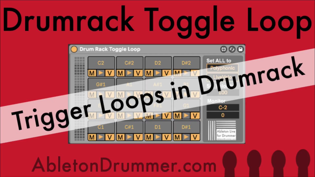 Drumrack Toggle Loop   Max for Live    Tutorial Part 1   Trigger Loops in Drumrack   NEW