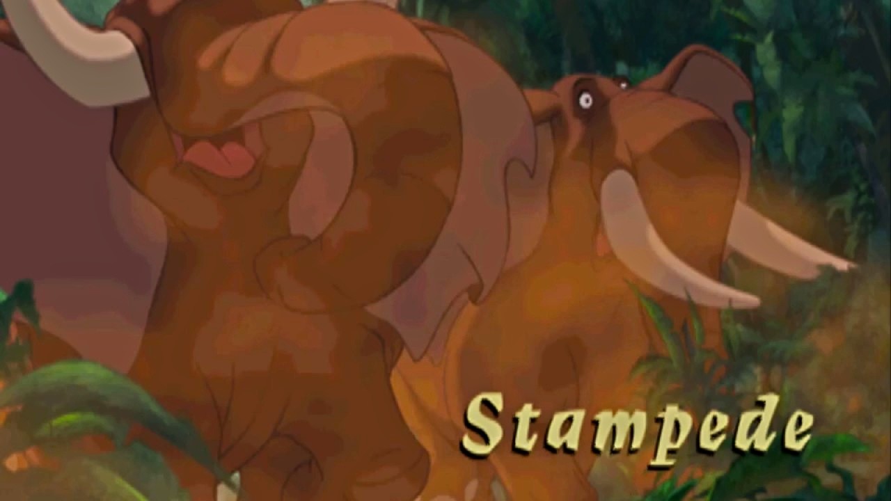 Tarzan vs. Elephant Stampede: Can I Escape?