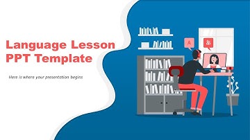 Free Language Learning PowerPoint Template & Google Slides Theme by GreatPPT