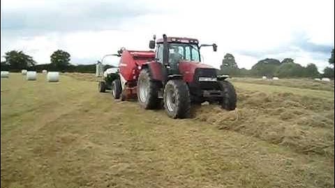 Amazing Farming Machinery at Work: Case MX 135 & Welger Baler with McHale Wrapper in Ireland!