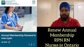 How to Renew Nursing Membership CNO for 2025 | Nursing Canada | Nursing RPN RN In Canada | 13 Othi