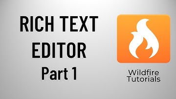 12 Rich text editor Part 1