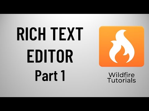 12 Rich text editor Part 1