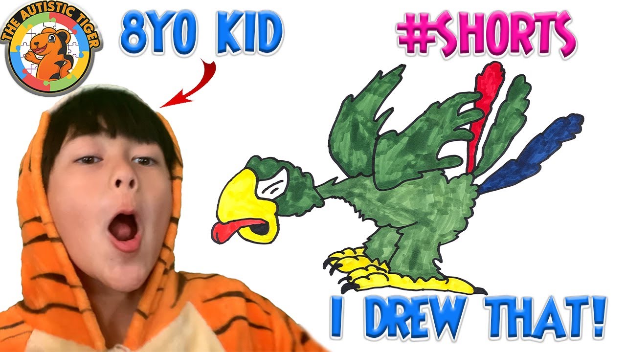8yo Autistic Savant Draws - The Bird Store | Disney's Silly Symphonies 