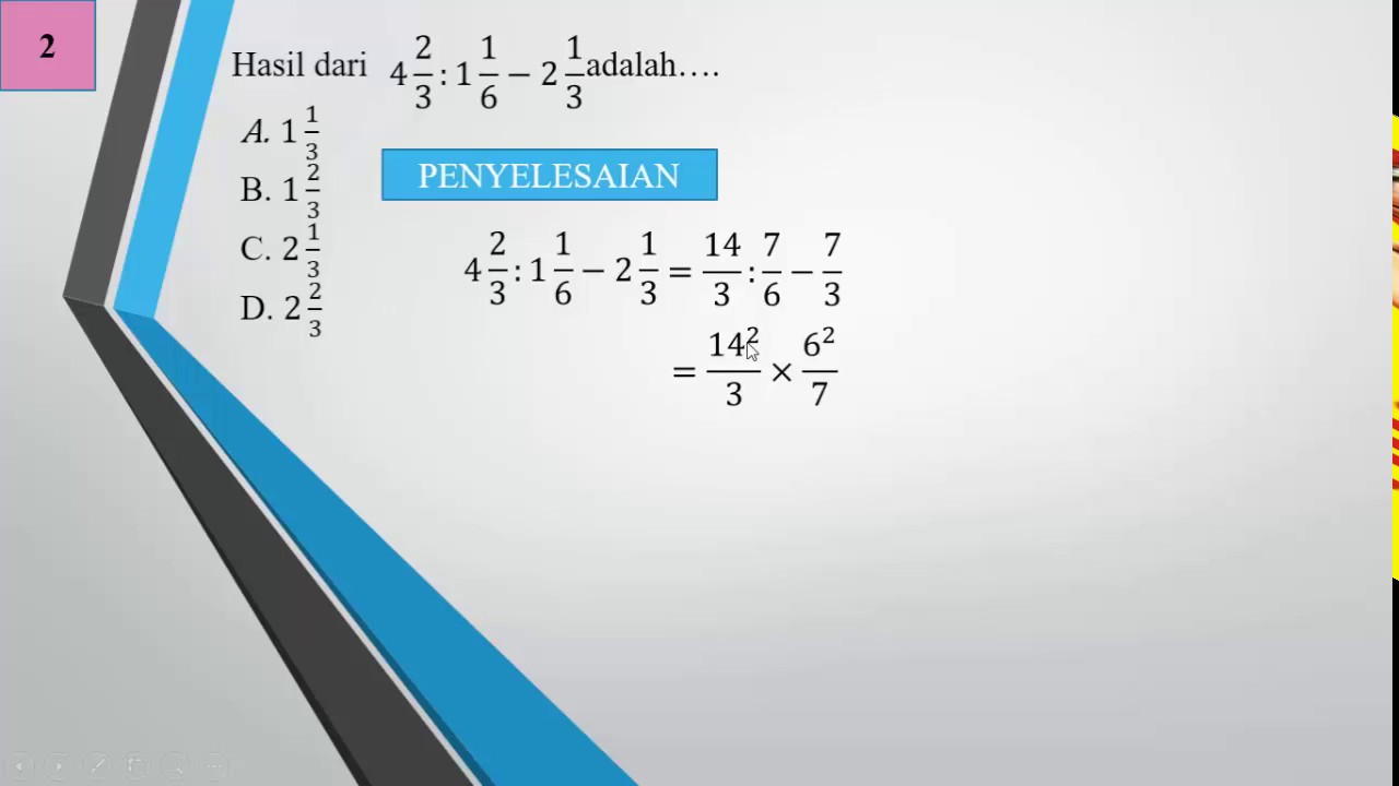 Pecahan Matematika Smp Youtube