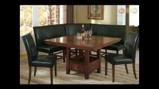 Corner dining room set design ideas.