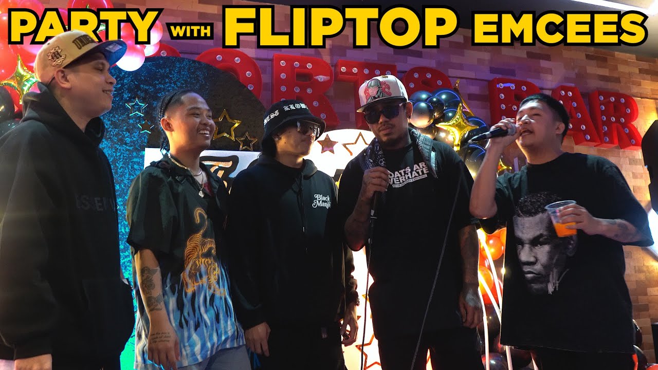 FLIPTOP RAPPERS sa Chirstmas Party (Tinira kami!!!) - YouTube