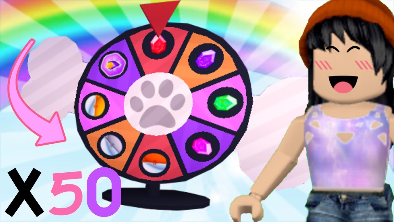 Spinning The Pet Wheel 50 TIMES! Roblox Overlook Bay