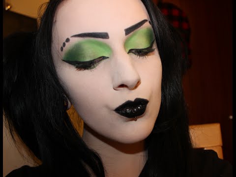Cybergoth/green makeup tutorial - YouTube