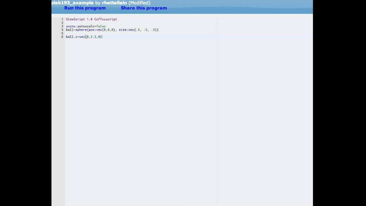 Simple Numerical Calculation in Glowscript - YouTube