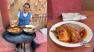Hace Días Vino Mi Mamá y Nos Hizo de Comer Tortitas de Queso con Nopales en Chile Rojo