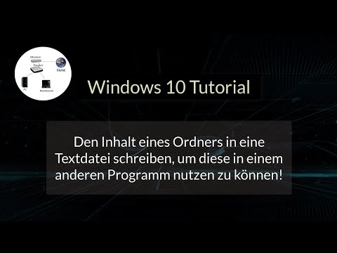 In einem Ordner enthaltene Dateien als Liste in eine Textdatei schreiben! Ordnerinhalt exportieren!