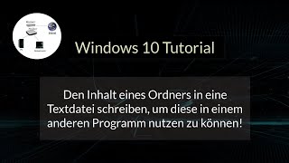 In einem Ordner enthaltene Dateien als Liste in eine Textdatei schreiben Ordneri
