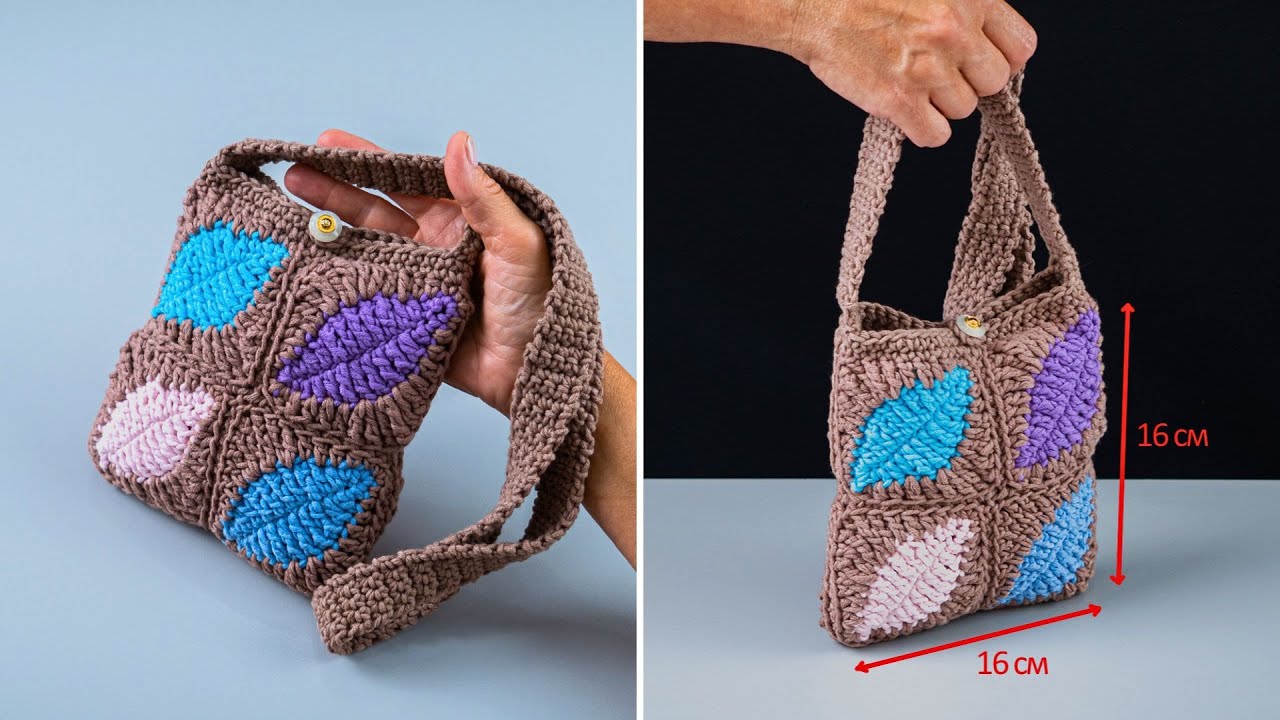 How to Crochet Granny Squares Shoulder bag Miarti🧶