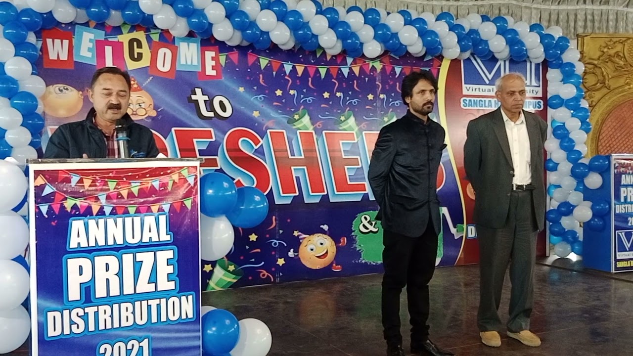 address to students of Virtual university at decent lawn sangla hill