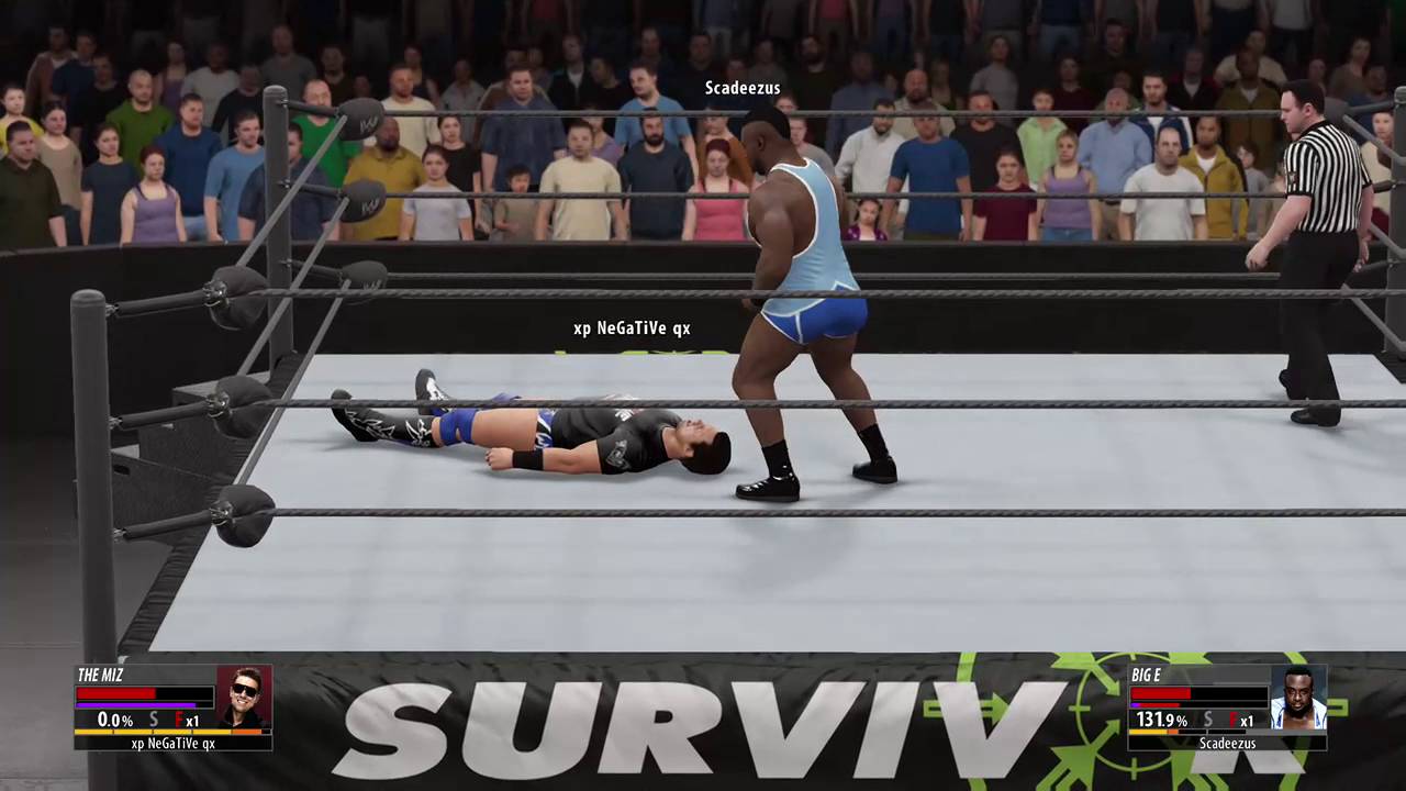 Big E vs Miz ending