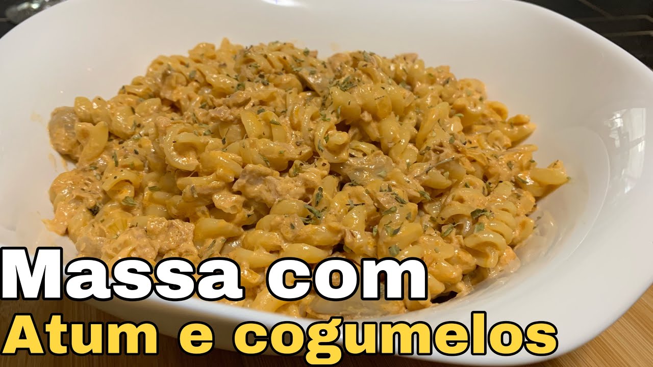 Massa com atum e cogumelos!