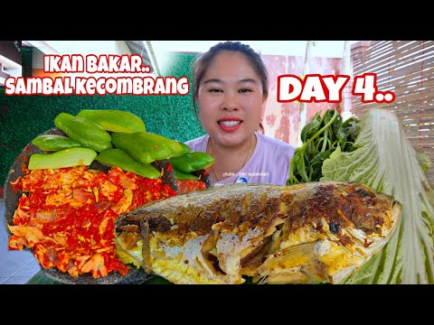 DAY 4💫 HARI INI MAKAN IKAN BAKAR TEFLOM, SAMBAL ULEK KECOMBRANG DAN LALAPAN🔥‼️