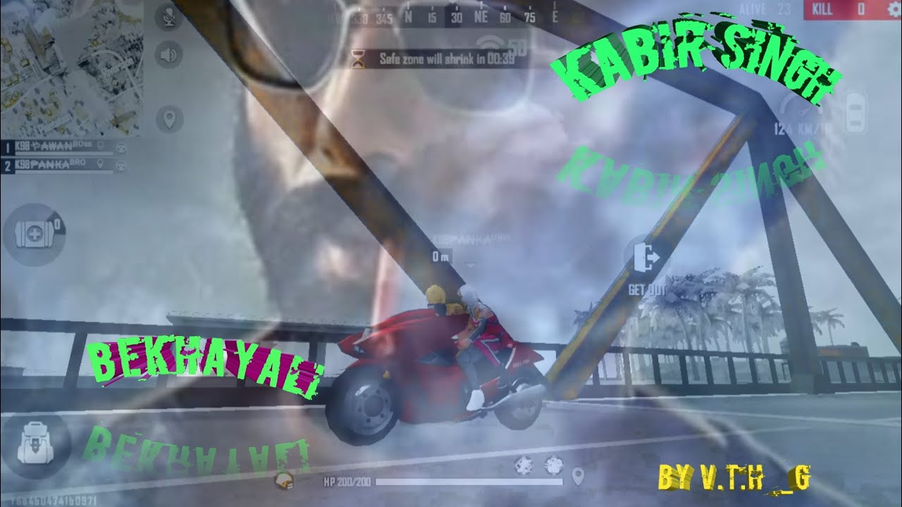 Kabir Singh  |Bekhayali song  Free fire montage||by virtual TH Gamer