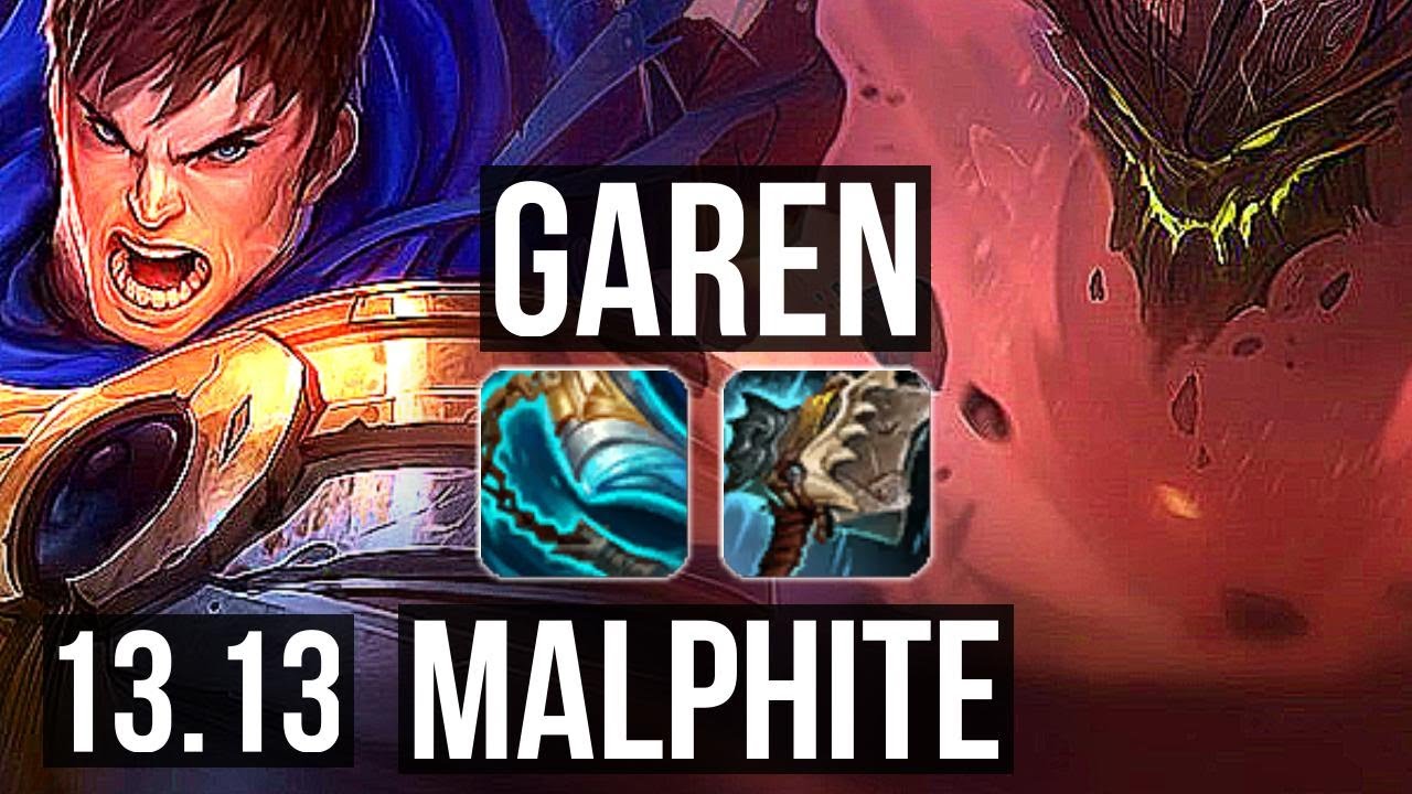 GAREN vs MALPH (TOP) | 5/0/3, 400+ games | NA Master | 13.13