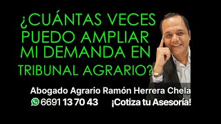 ¿Cuantas veces puedes ampliar tu demanda en el Tribunal Agrario?