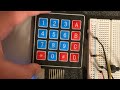membrane switch keypad simple setup with LCD display wiring and codeing