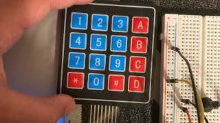 membrane switch keypad simple setup with LCD display wiring and codeing