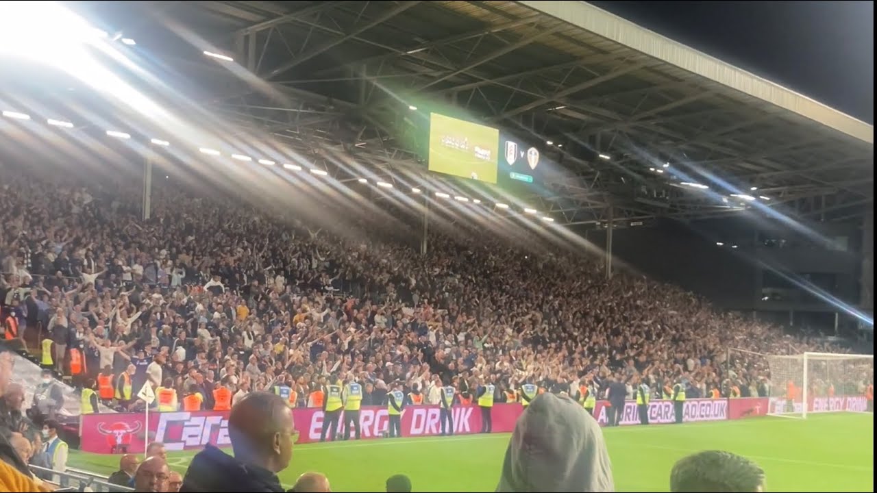 5,500 loud Leeds fans away at Fulham, midweek, League Cup