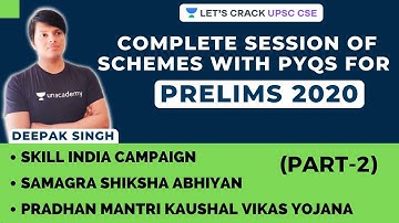 L12: Skill India Campaign | IAS Prelims 2020 | Yojana for UPSC CSE 2020 | Deepak Singh