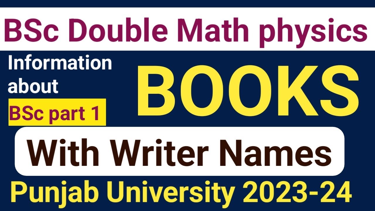 BSc ADP double math physics BOOKS with writer names