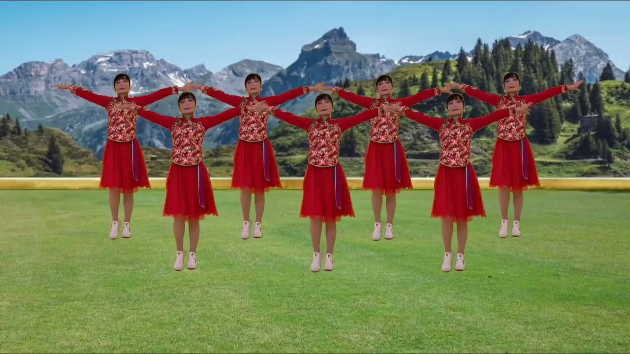 俏美民族风好看舞蹈完整版《青山哥哥绿水妹妹》