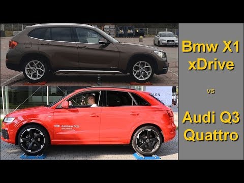 SLIP TEST - Bmw X1 xDrive vs Audi Q3 Quattro - @4x4.tests.on.rollers