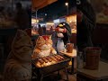 I just came to grill, why am I getting marinated? #funny#OrangeCat #PenguinGirl #NightMarketBBQ
