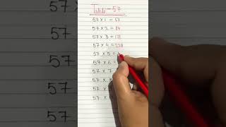 57 Table Math || Multiply #shorts