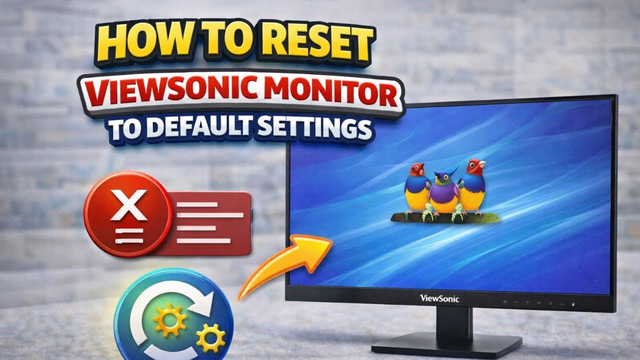 Как сбросить настройки монитора ViewSonic до заводских.