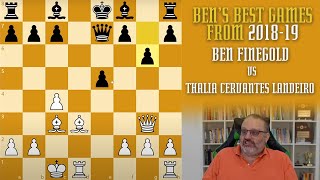 Thumbnail for Ben's Best from 2018-2019: Ben Finegold vs Thalia Cervantes Landeiro