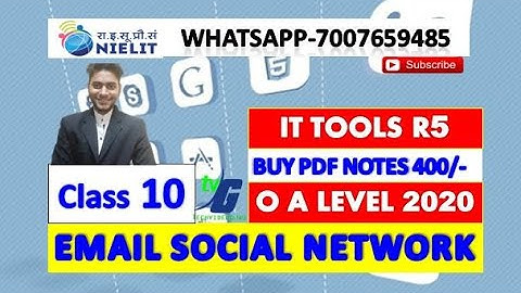 E-mail, Social Networking M1-R5 IT TOOLS CLASS 10 CHAPTER 7 FULL COURSE
