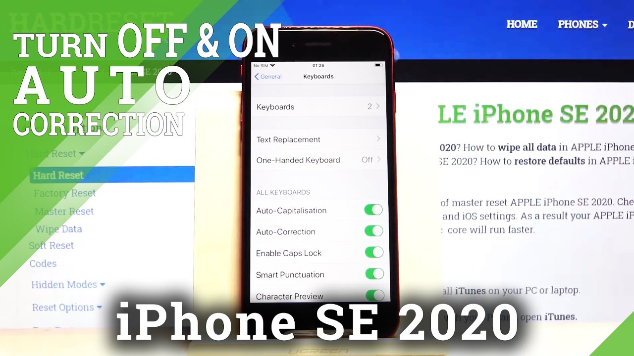 How to Enter Auto Correction Options in iPhone SE 2020 – Auto Correct Text