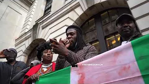 Burna Boy Takeover London #EndSARS Protest...And This Happened!