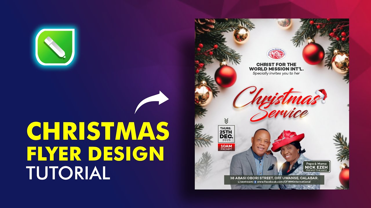 CHRISTMAS SERVICE FLYER DESIGN!