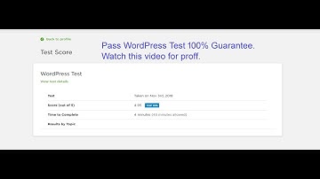 Upwork Wordpress test Answer 2018 "Pass Wordpress test 100%"