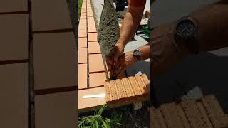 Install Clay Paving Brick on Concrete Slab