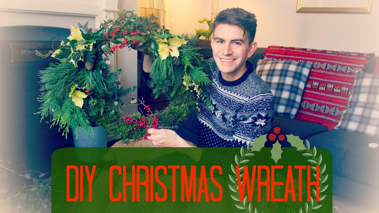 HOW TO MAKE A CHRISTMAS WREATH | DIY NATURAL CHRISTMAS WREATH TUTORIAL ...