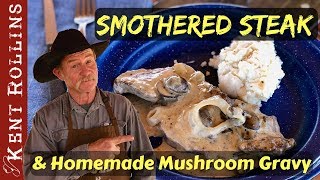 Smothered Steak / Salisbury Steak with Homemade Mushroom Gravy Recipe