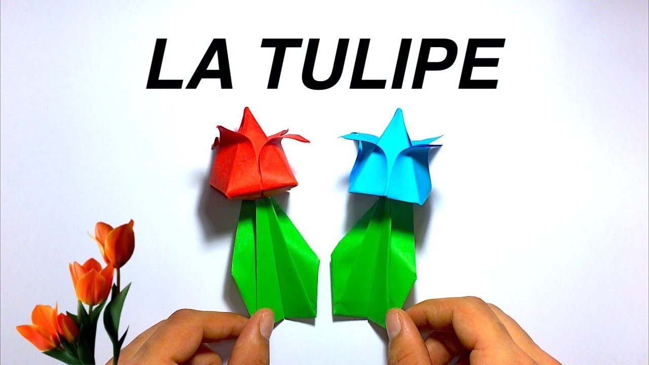 COMMENT FAIRE UNE TULIPE EN ORIGAMI ? ( ORIGAMI FACILE ) - YouTube