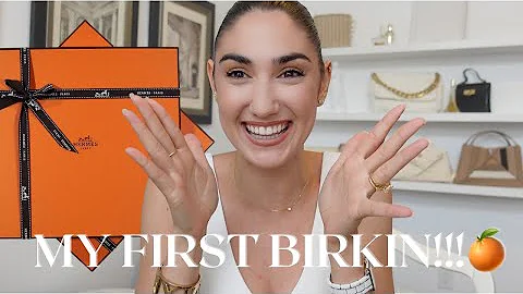 UNBOXING MY FIRST HERMÈS BIRKIN!!! 🍊**I'M SO EXCITED** The Most Beautiful Hermes Birkin Ever!!