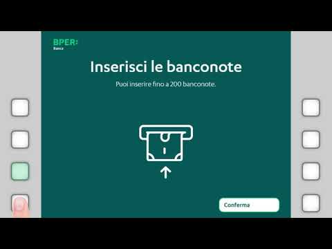 Versamento contanti | ATM BPER Banca