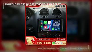 Android 16 For Benz GL ML W164 ML350 ML500 X164 2005-2012 2K QLED Android Car Radio Multimedia Video
