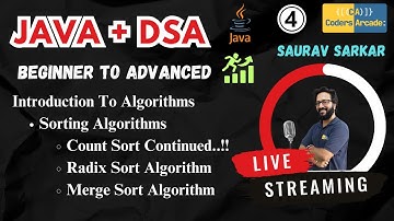 DSA In Java || Advanced Sorting Algorithms in Java || Coders Arcade