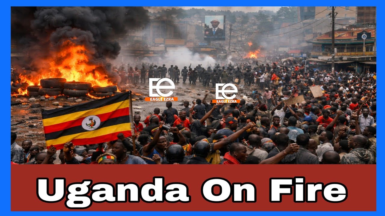 Uganda Erupts fire as Citizens Protest Museveni’s Alleged Stolen Election as Bobi wine arrested now